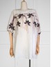 Stitched Flower Design Fashion Flowy Top